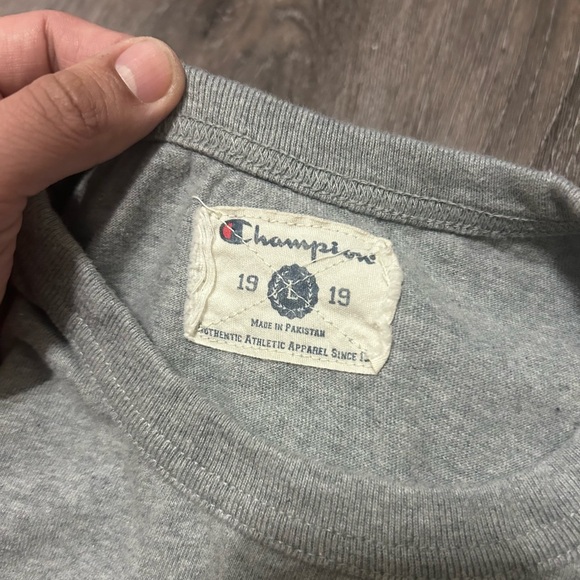 Vintage Champion Harvard Baseball Gray Short Sleeve Shirt Men’s Sz Large Tee - Picture 4 of 7